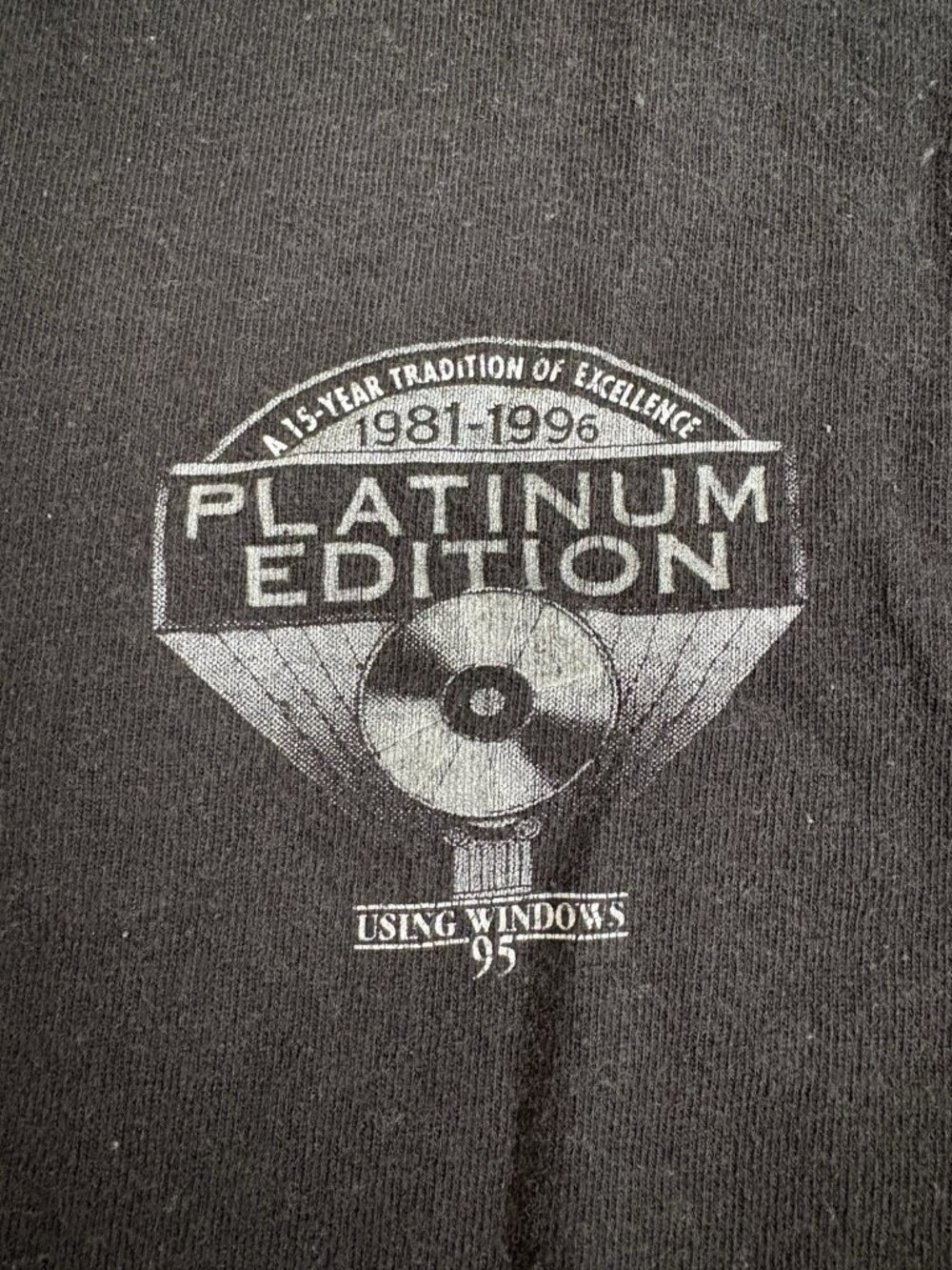 Vintage Windows Platnium Edition Shirt 1996 Size XL